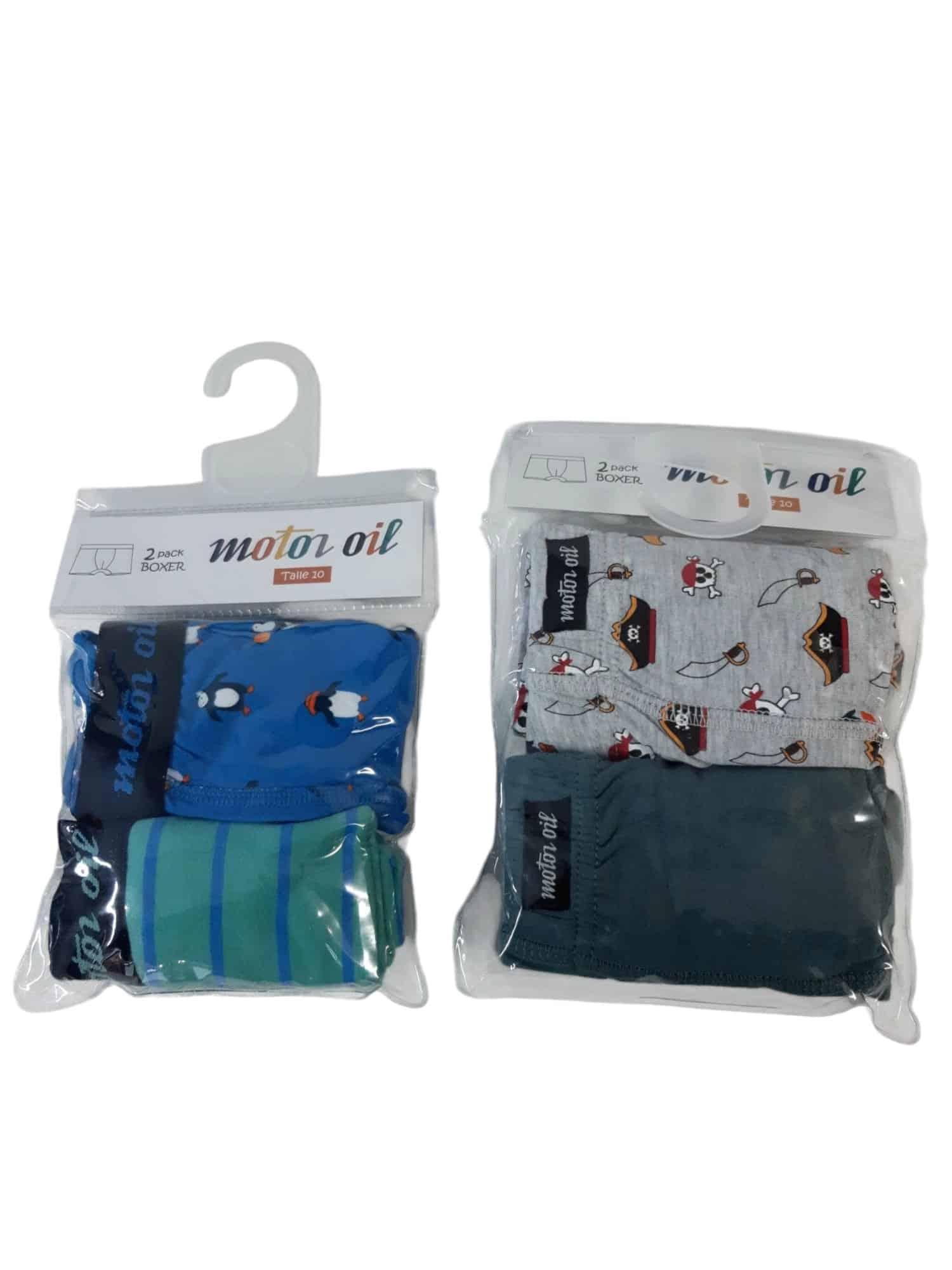 BOXER NIÑO PACK X2 95% ALGODON T10 COD 3123/3133