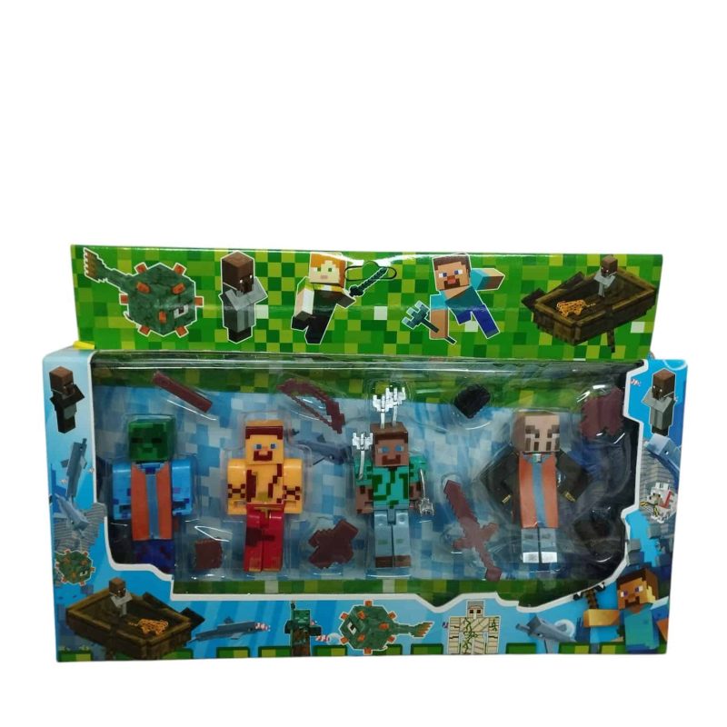 ROBOT ESTILO MINECRAFT 26CM J1072-8 CON 9ACC