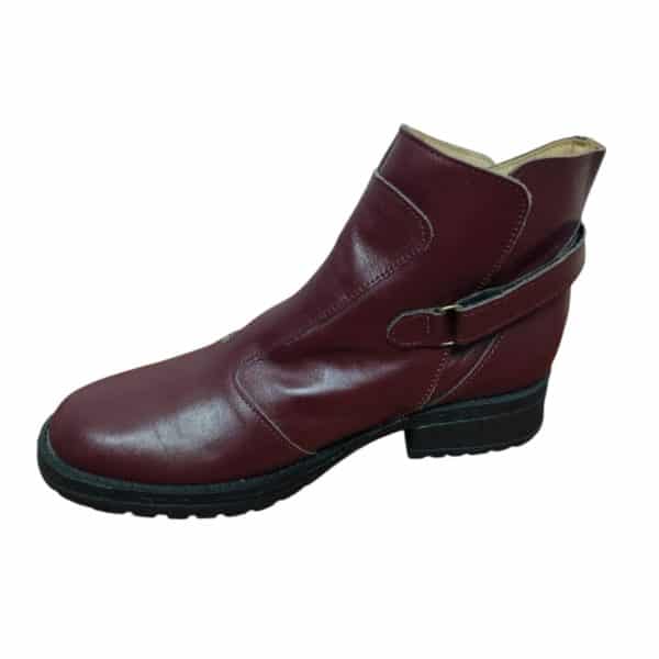 BOTAS BAJAS CUERO BORDO ARGENTINIAN SHOES T38 - Imagen 2