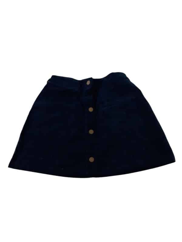 POLLERA PANA AZUL BROCHES BAS T6