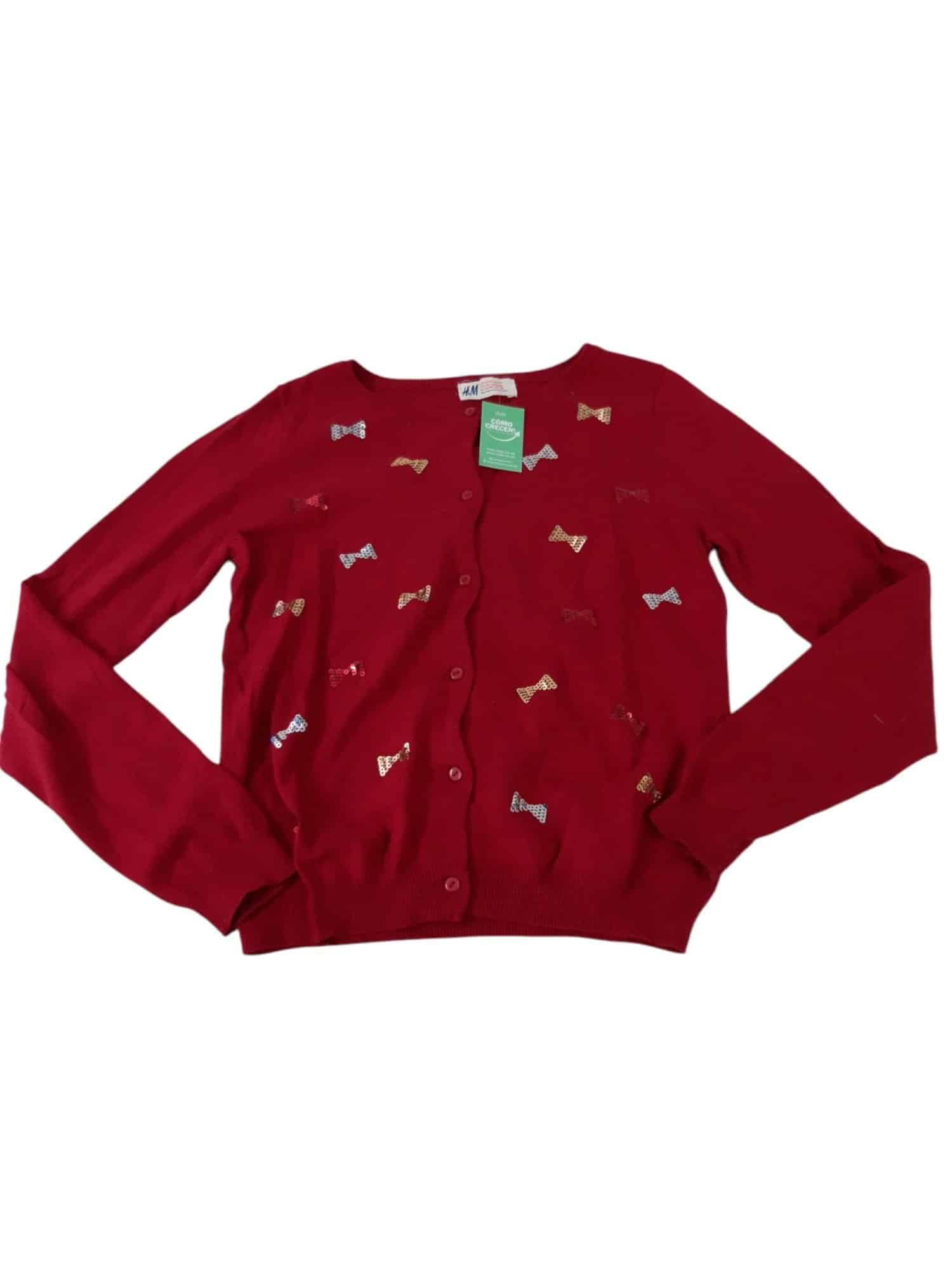 SACO ROJOP MOÑAS LENTEJUELAS H&M T8/10