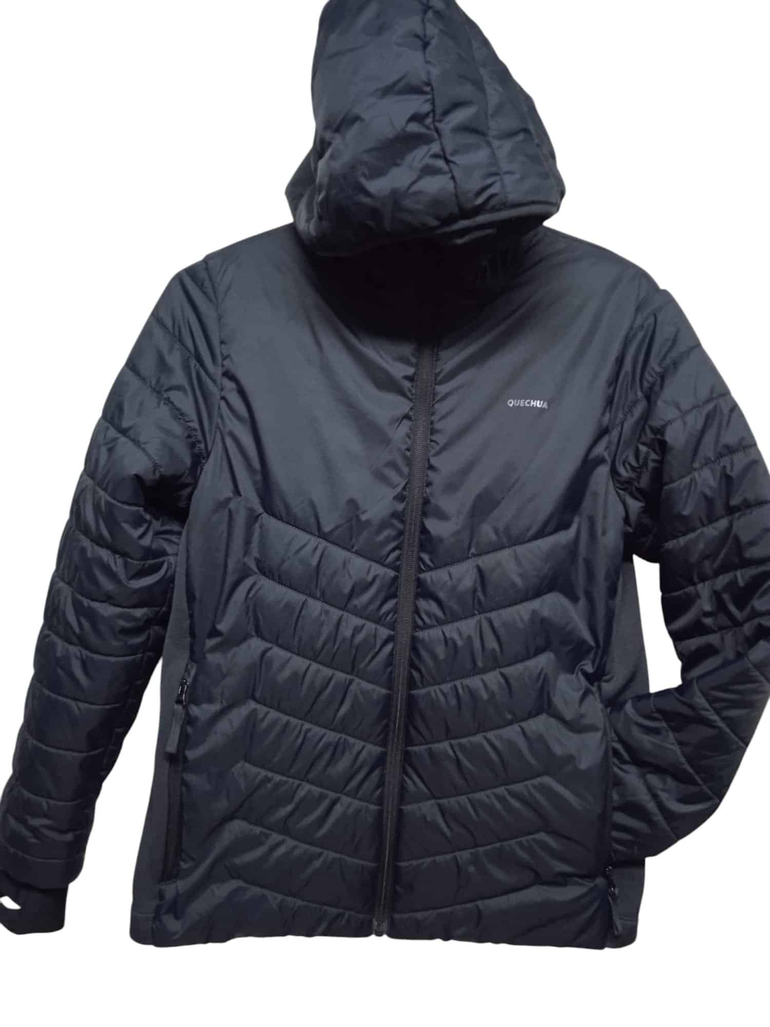 CAMPERA NEGRA INFLADA QUECHUA T 12-13 FRIZZ