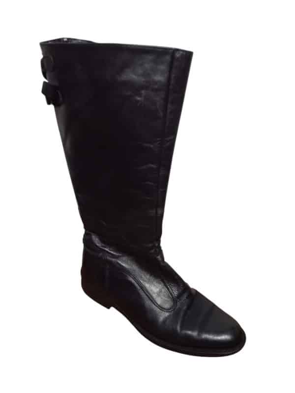BOTA LARGA CUERO NEGRO ESTRELLA T 35