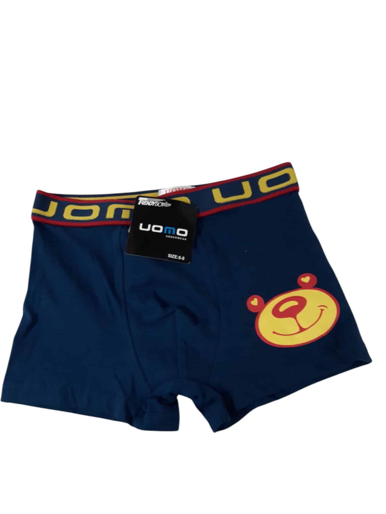 BOXER AZUL OSO UOMO UNDERWEAR T6/8 NUEVO