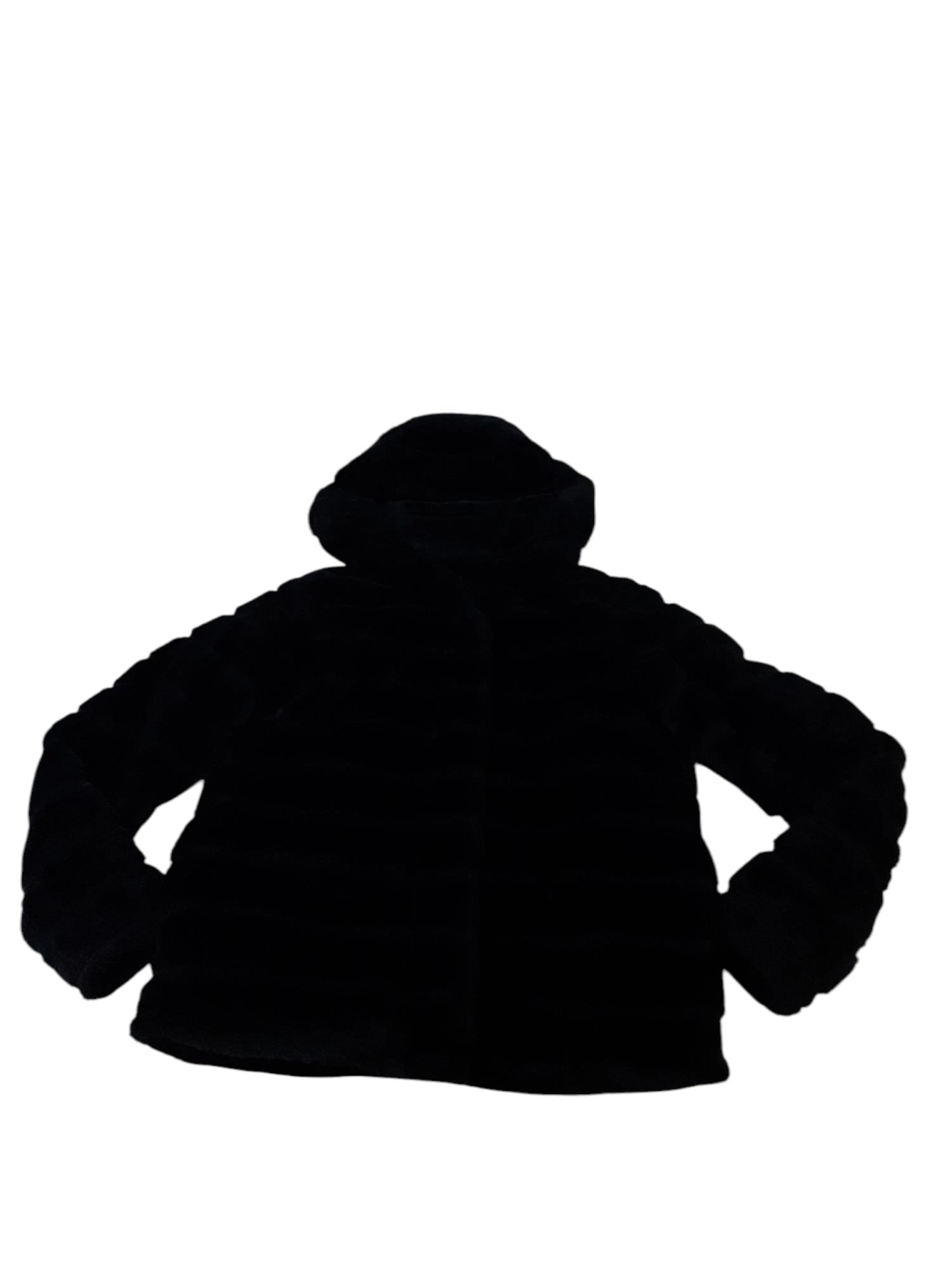 CAMPERA PELUDITA NEGRA CAPUCHA FUZARKA T11/12
