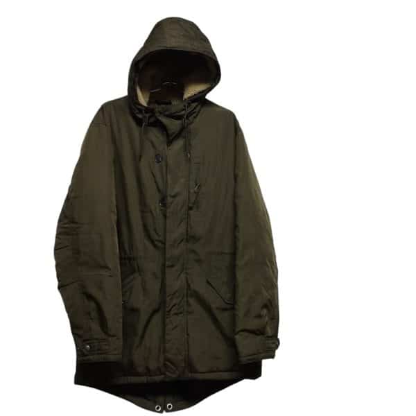 PARKA VERDE CAPUCHA CORDERITO OLD NAVY T L MCH
