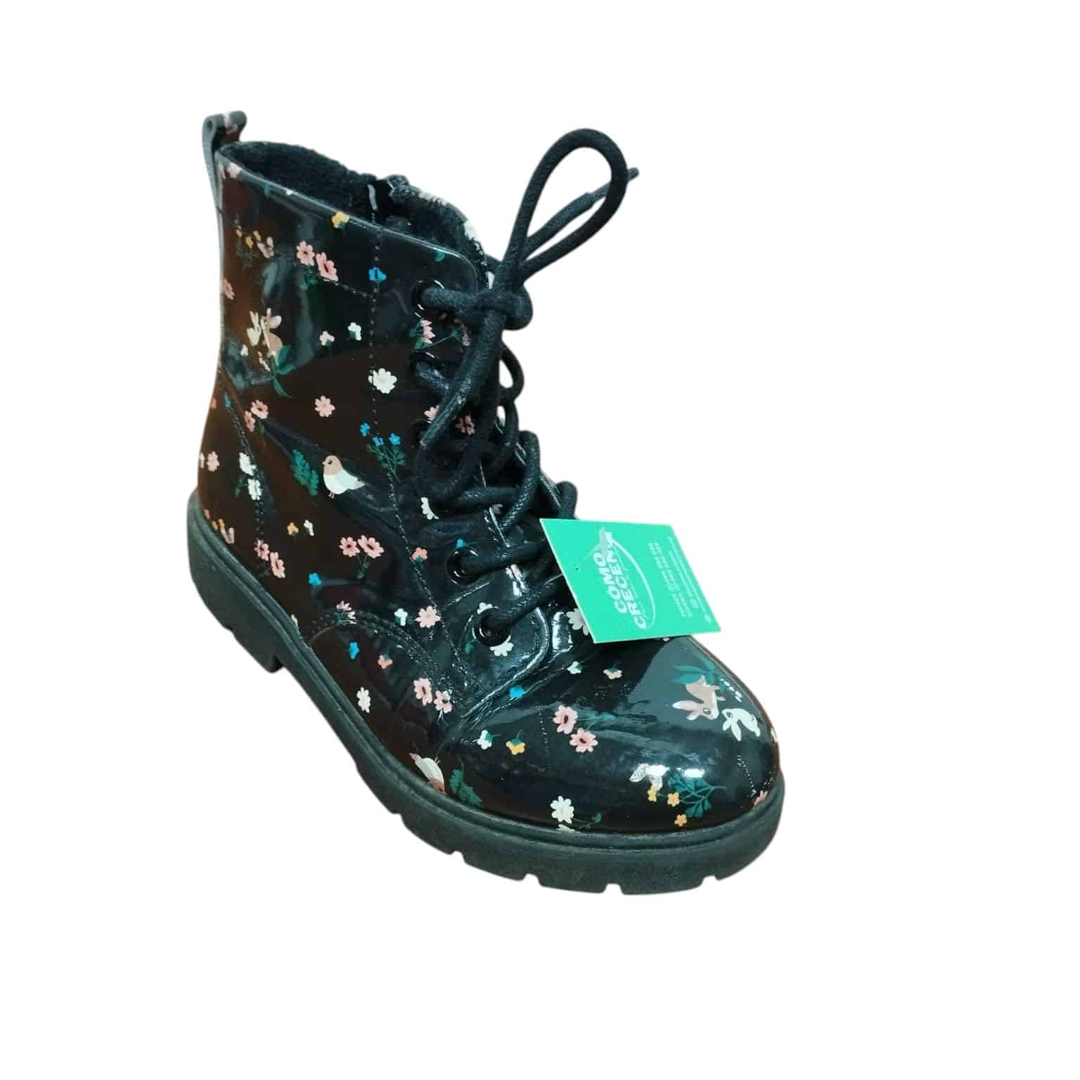 BORCEGOS CHAROL NEGRO FLORCITAS ANIMALES H&M T 31 MARC