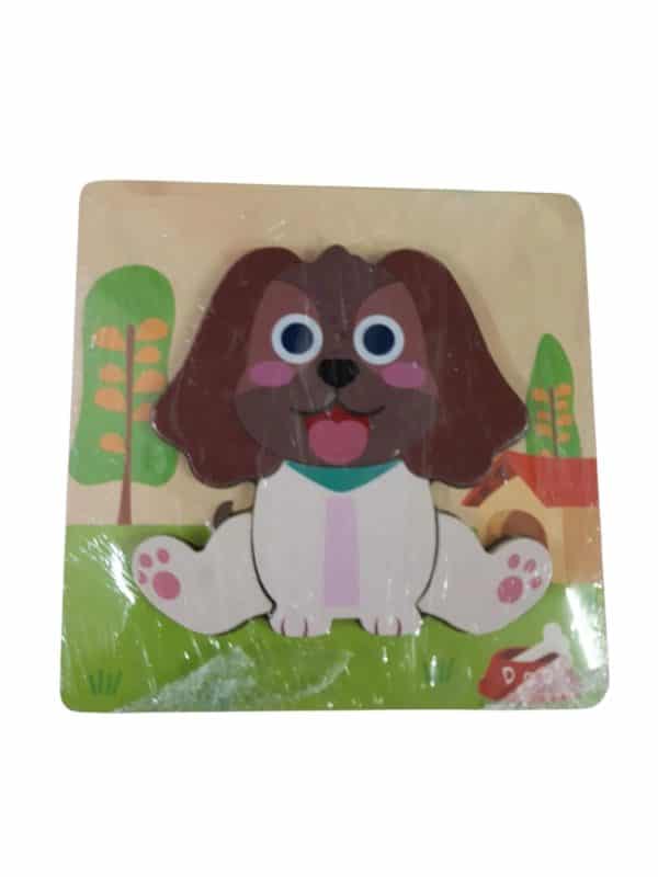 PUZZLE CUADRADO MADERA PERRO