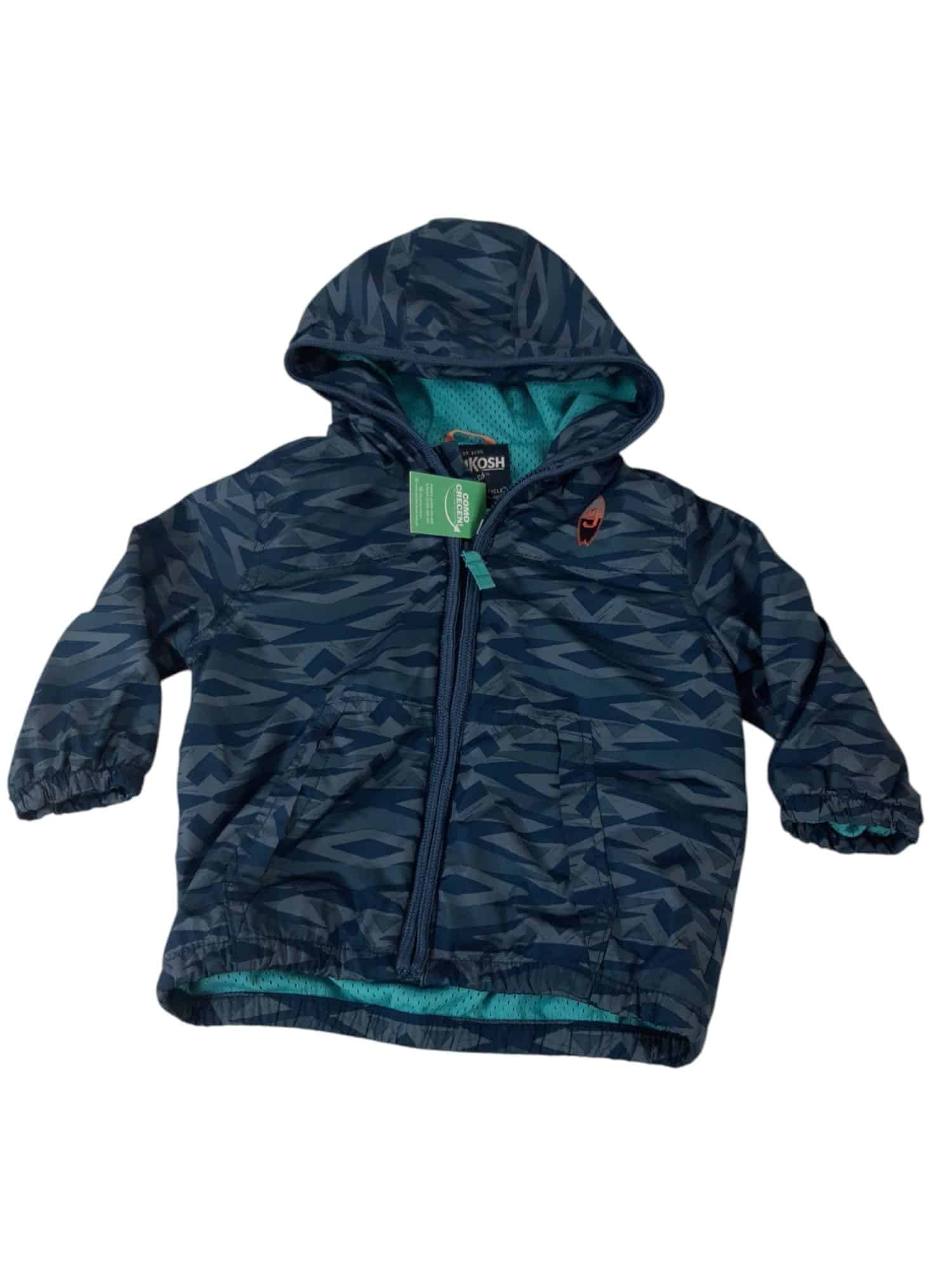 CAMPERA NYLON AZUL GRIS RAYAS OSHKOSH T18M