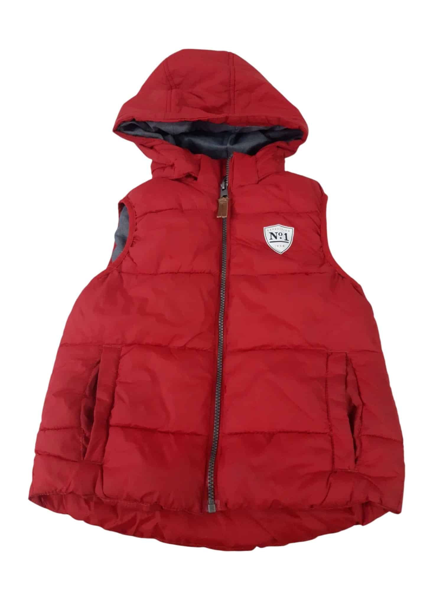CHALECO INFLADITO ROJO CAPUCHA H&M T6/8