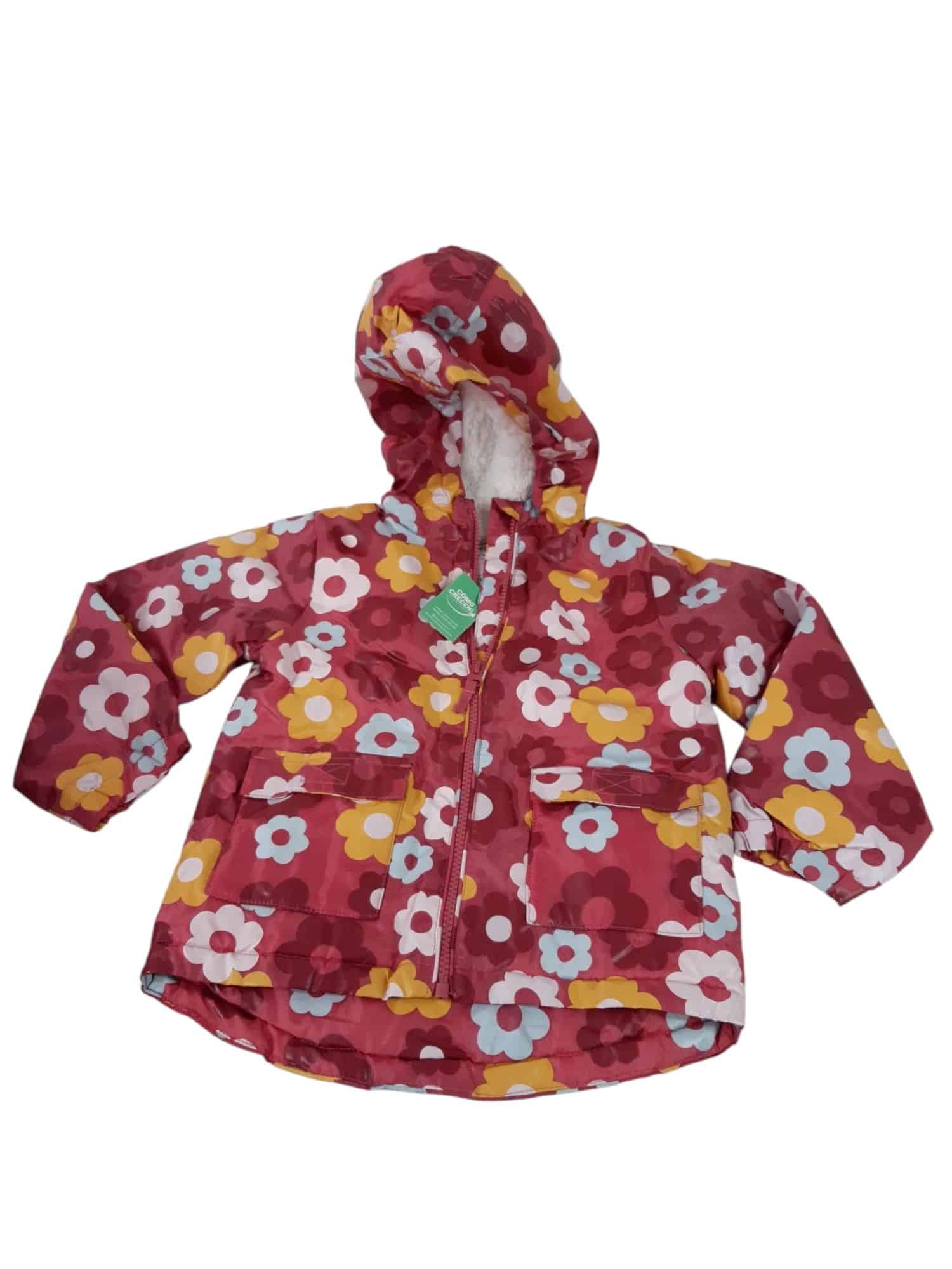 CAMPERA IMPERMEABLE ROSA FLORES GDES INTERIOR PIEL NUTMEG T4/5