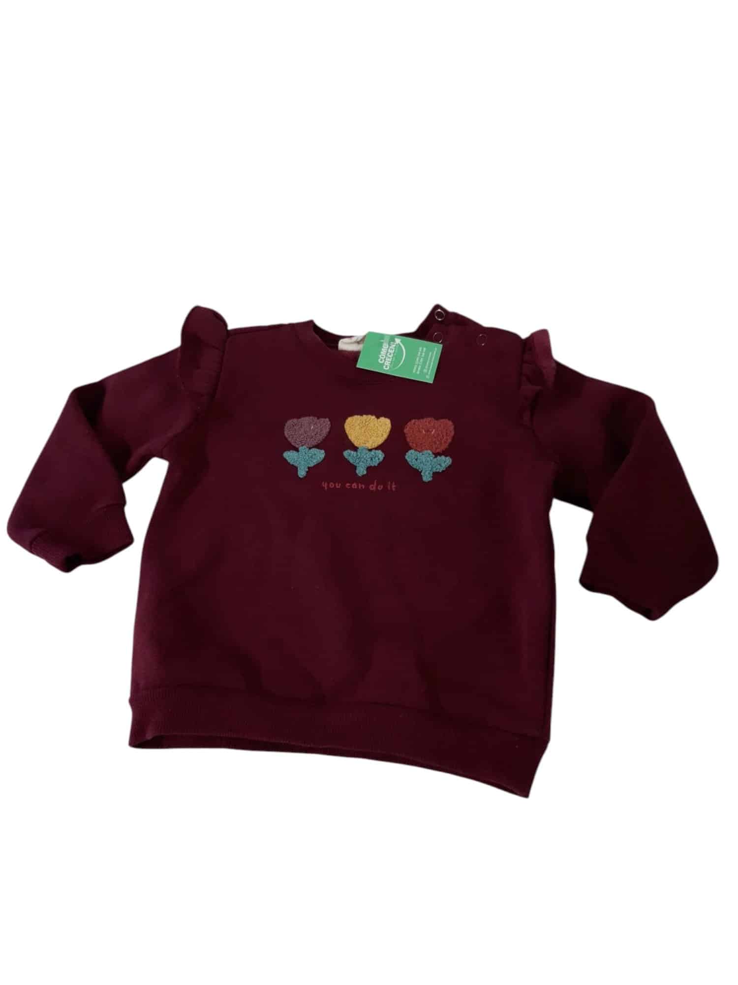 BUZO UVA ALG 3 TULIPANES TEDDY T9/12M