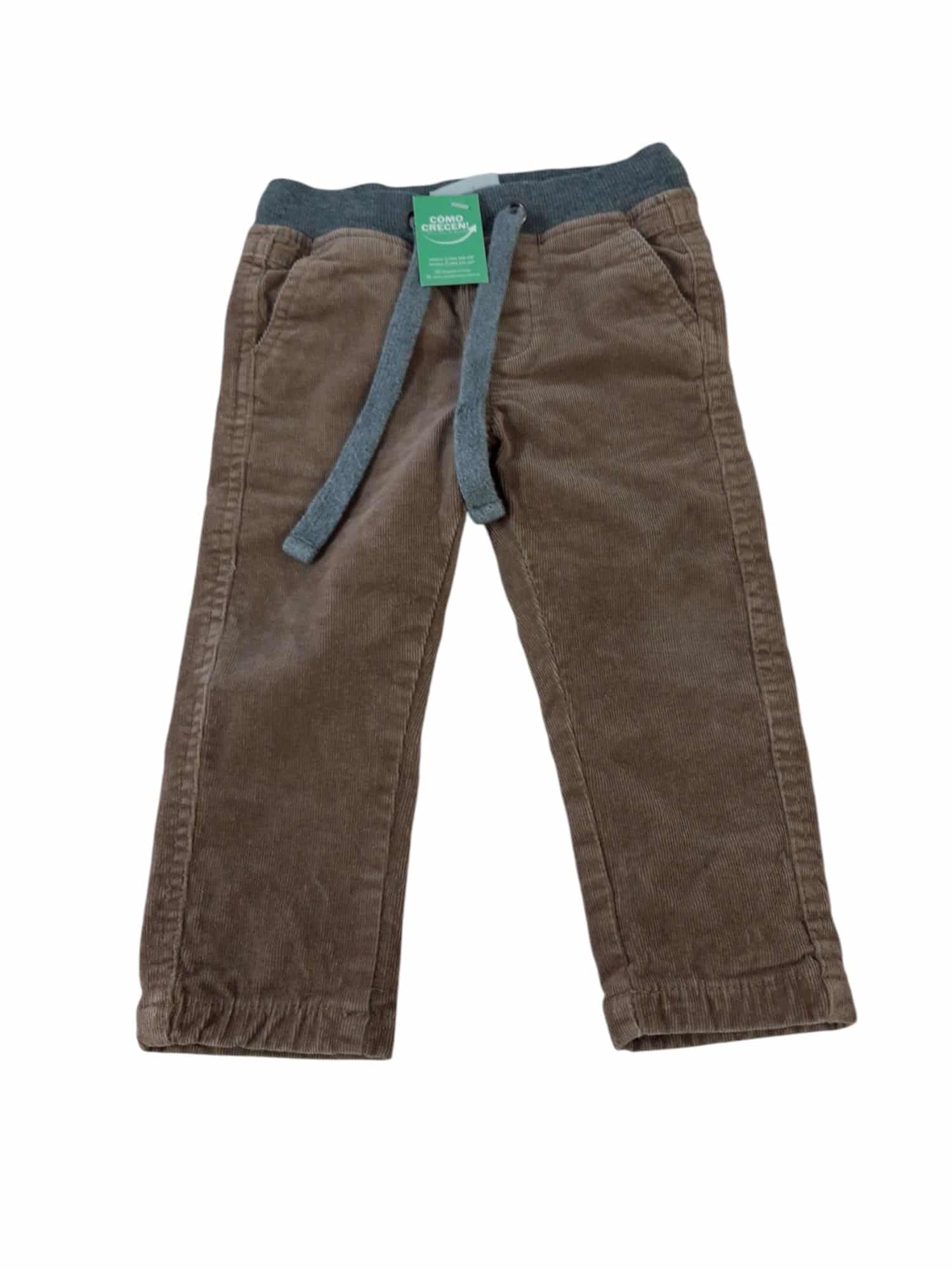 PANTALON  PANA MARRON PRETINA GRIS POIM T1