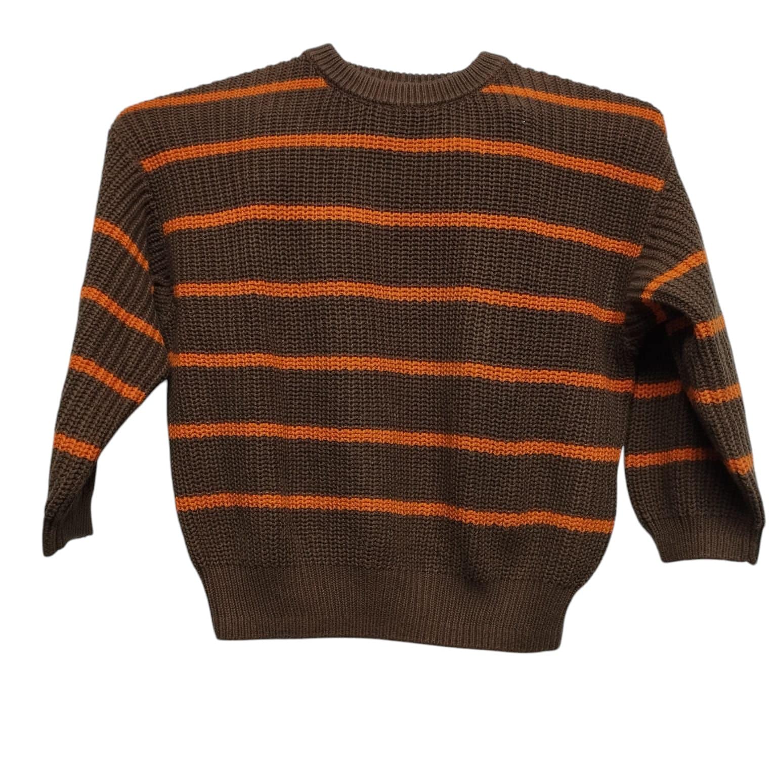 BUZO MARRON RAYAS NARANJA ZARA T 2-3