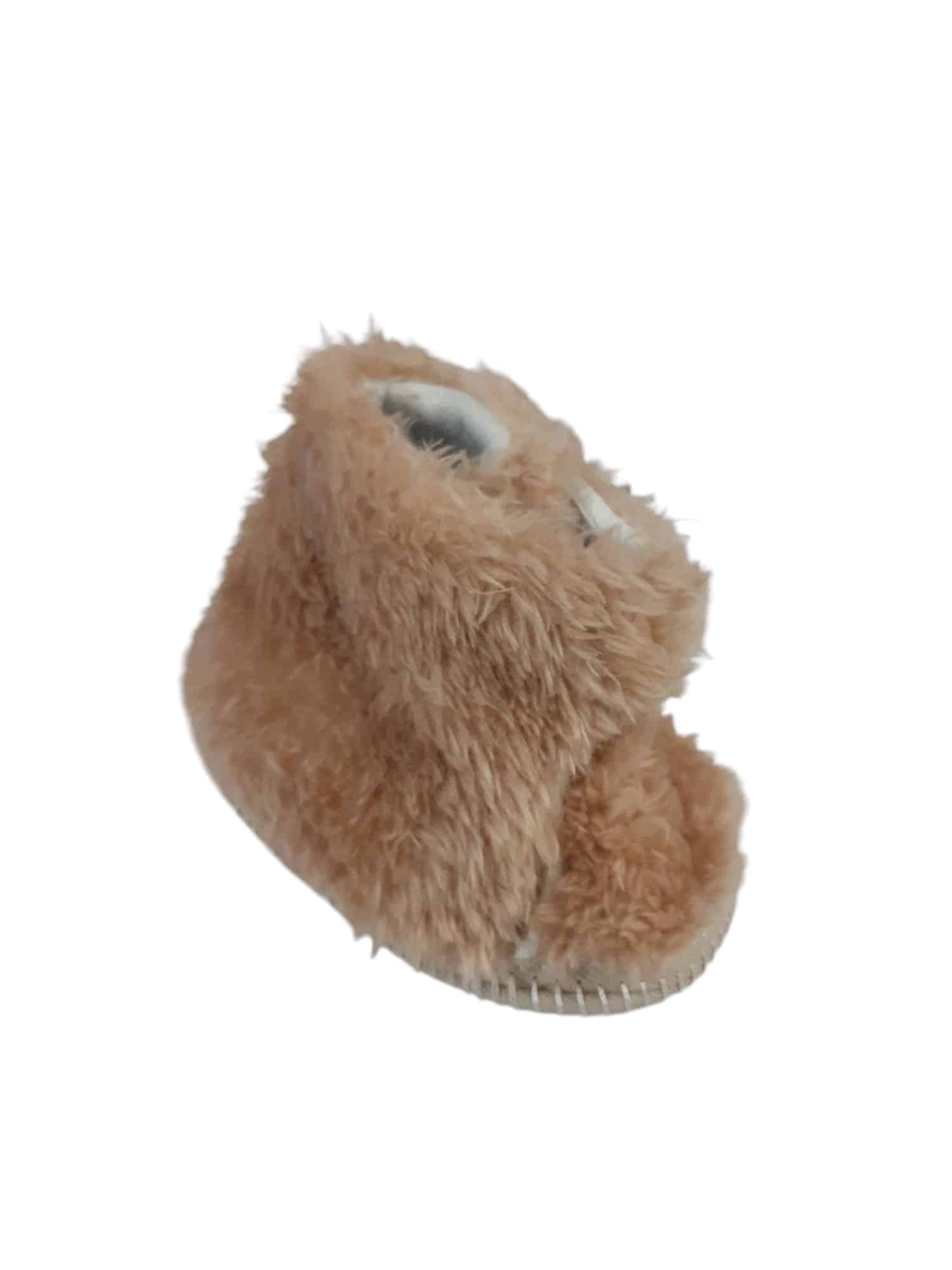 PANTUFLITA PELUDITA MARRON VELCRO RN