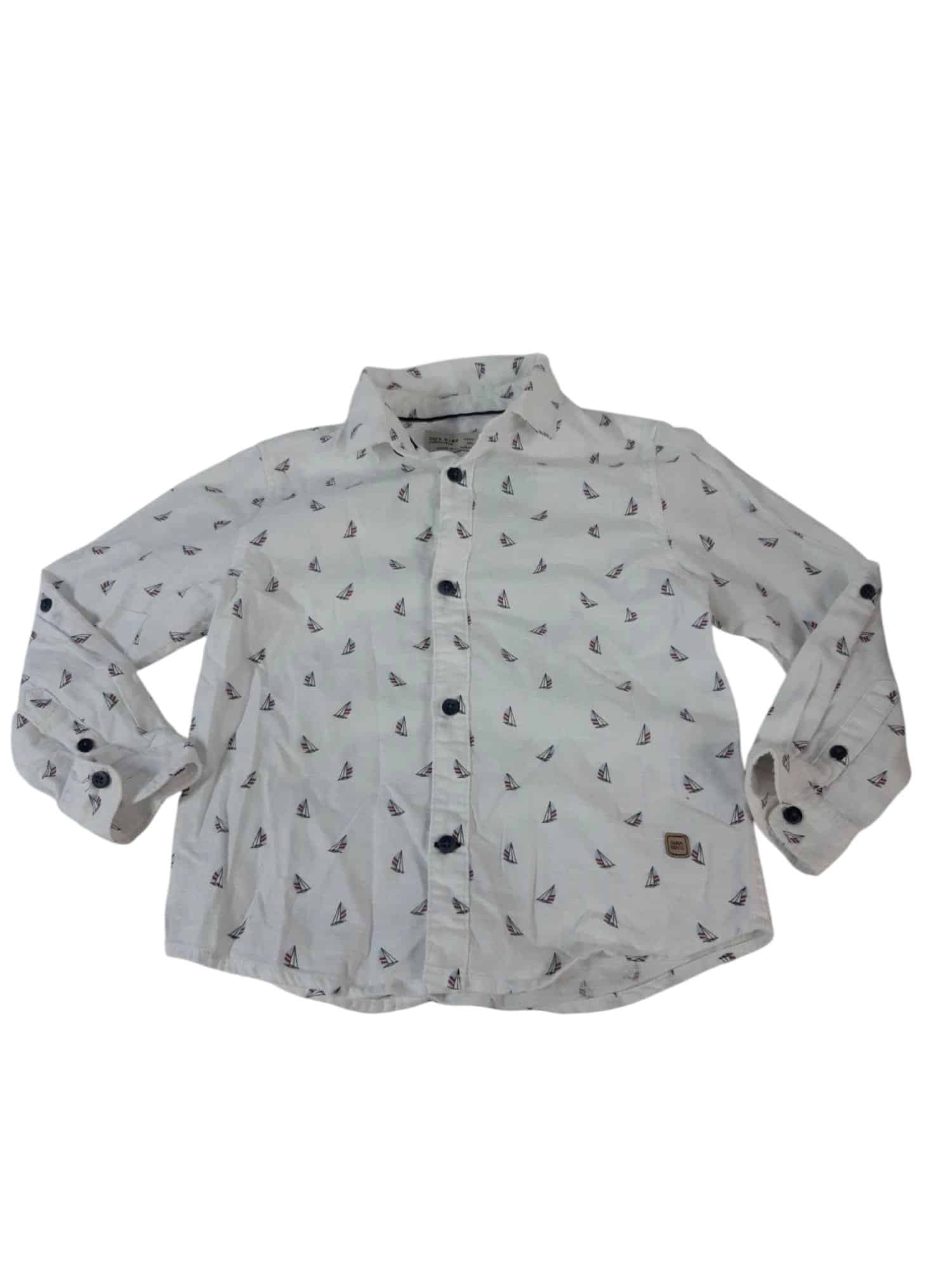 CAMISA BCA BARCOS ZARA T5