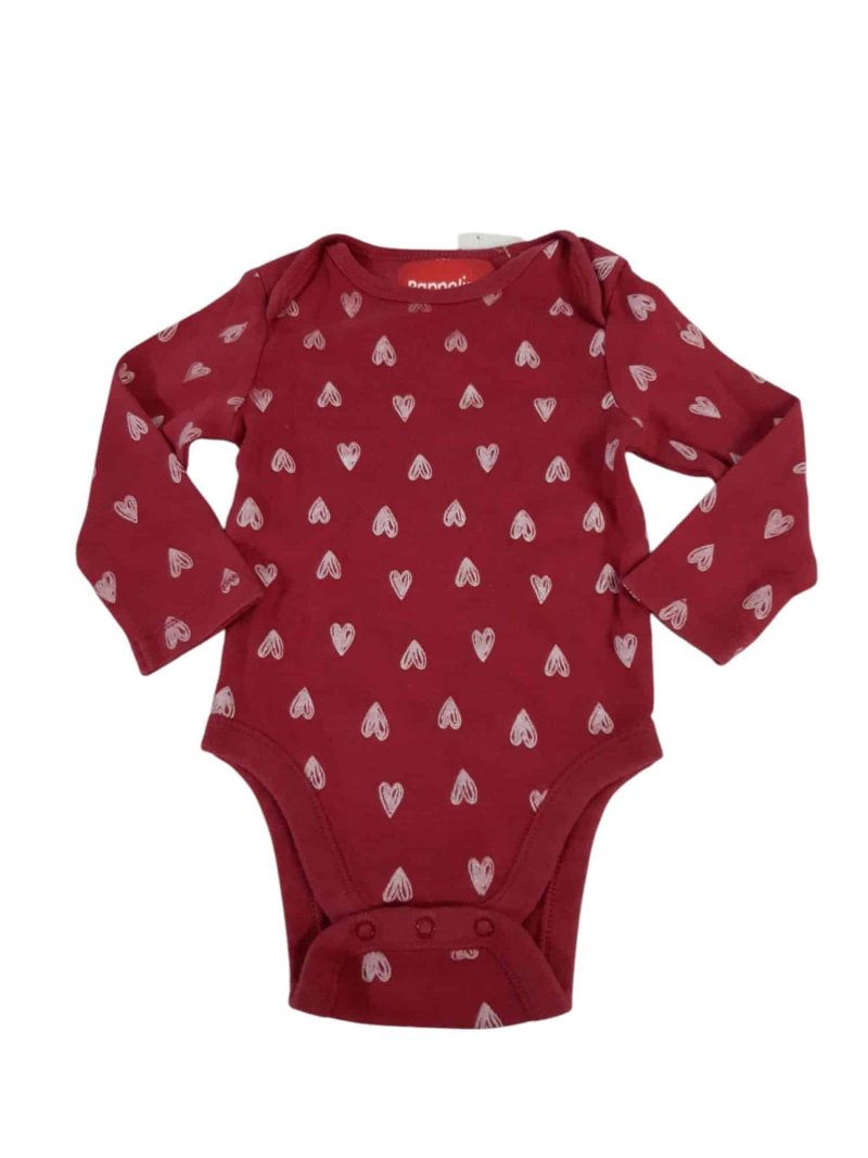 BODY ROJO CORAZONES PAPPOLINO T6M