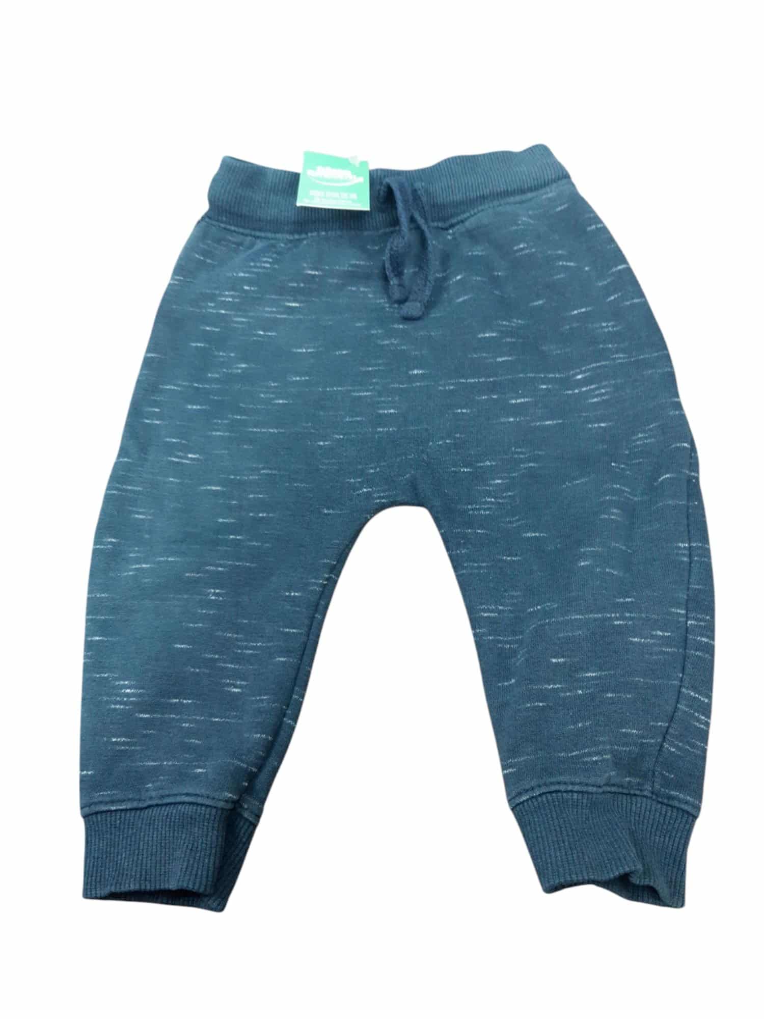 PANTALON ALG AZUL RAYITAS TEDDY T6/9M