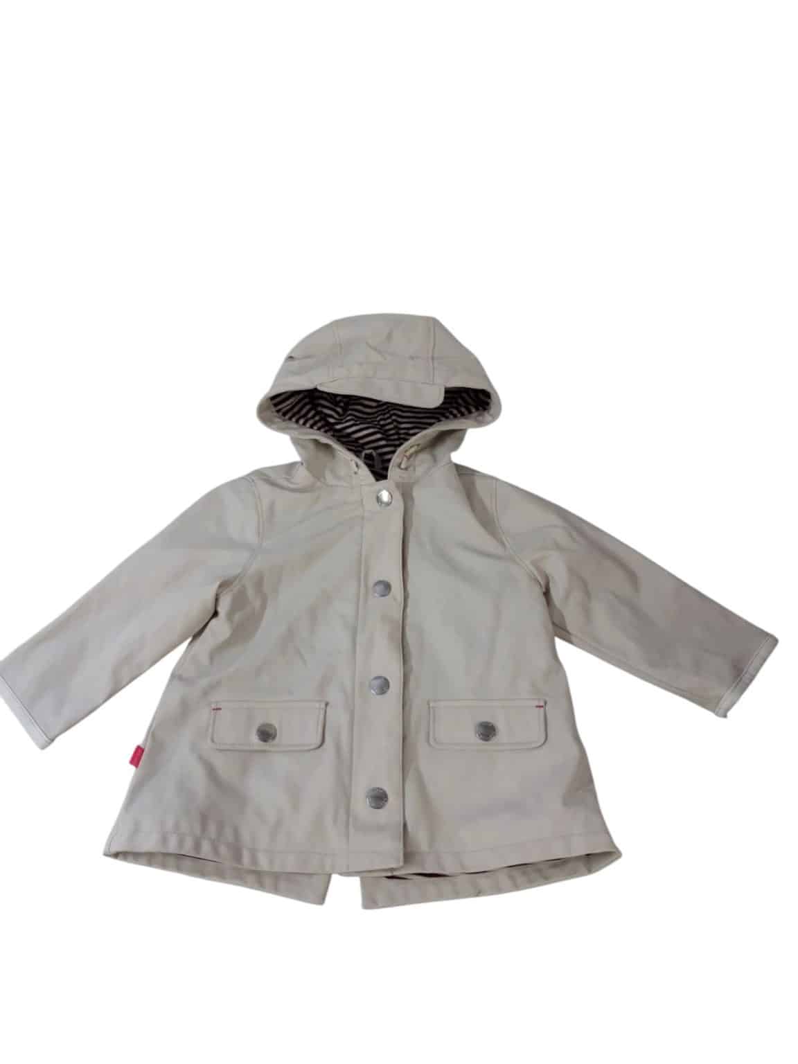 CAMPERA IMPERMEABLE CREMTIA FORRO RAY ZARA T9/12M