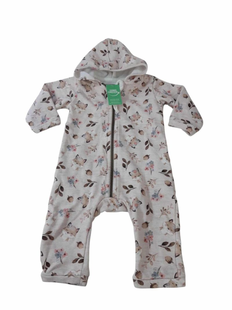 PIYAMA SIN PIE ALG BEIGE MAPACHES MIMO TL/9M