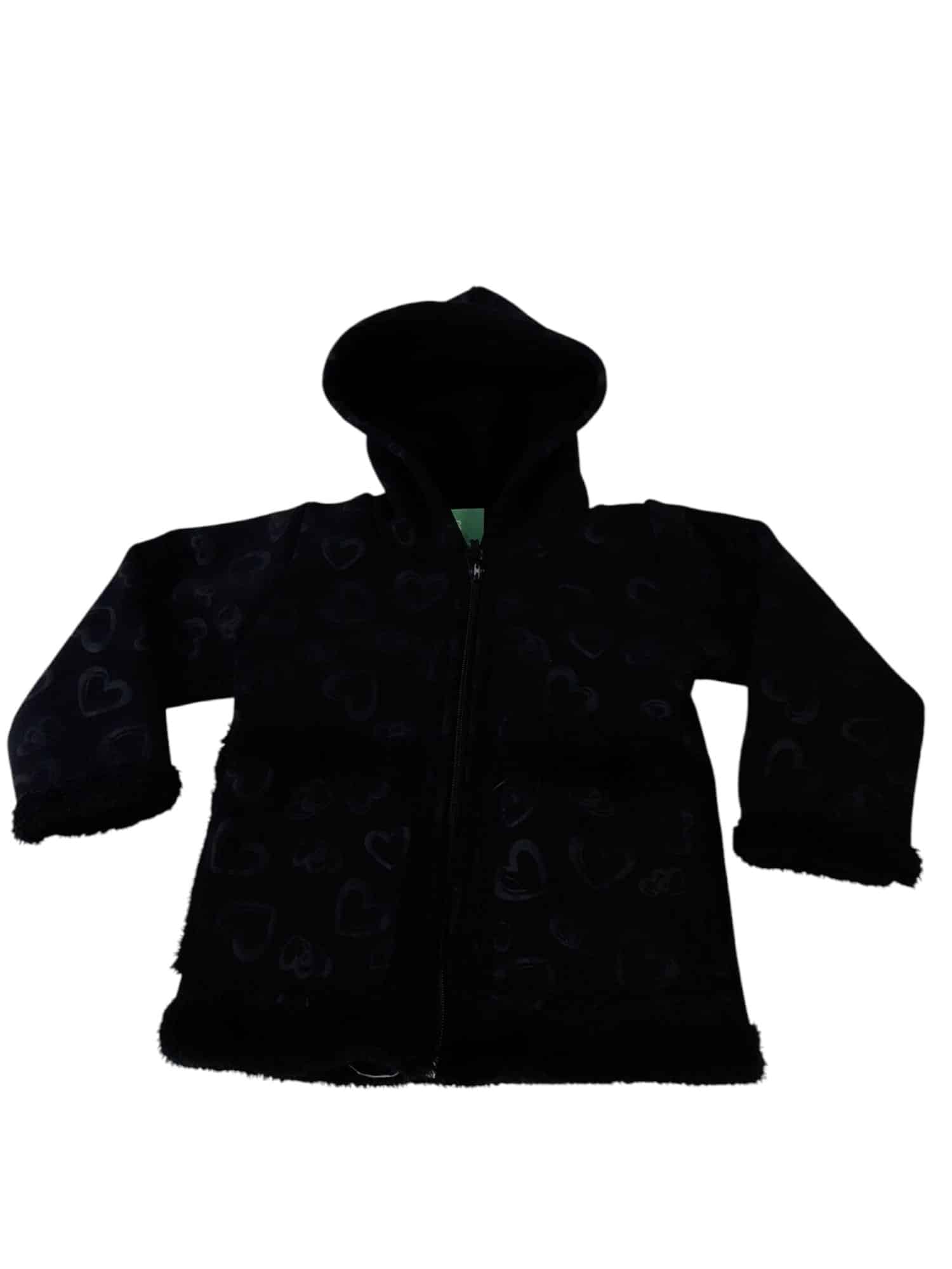 CAMPERA NEGRA FORRADA PELUDITO ABII T2