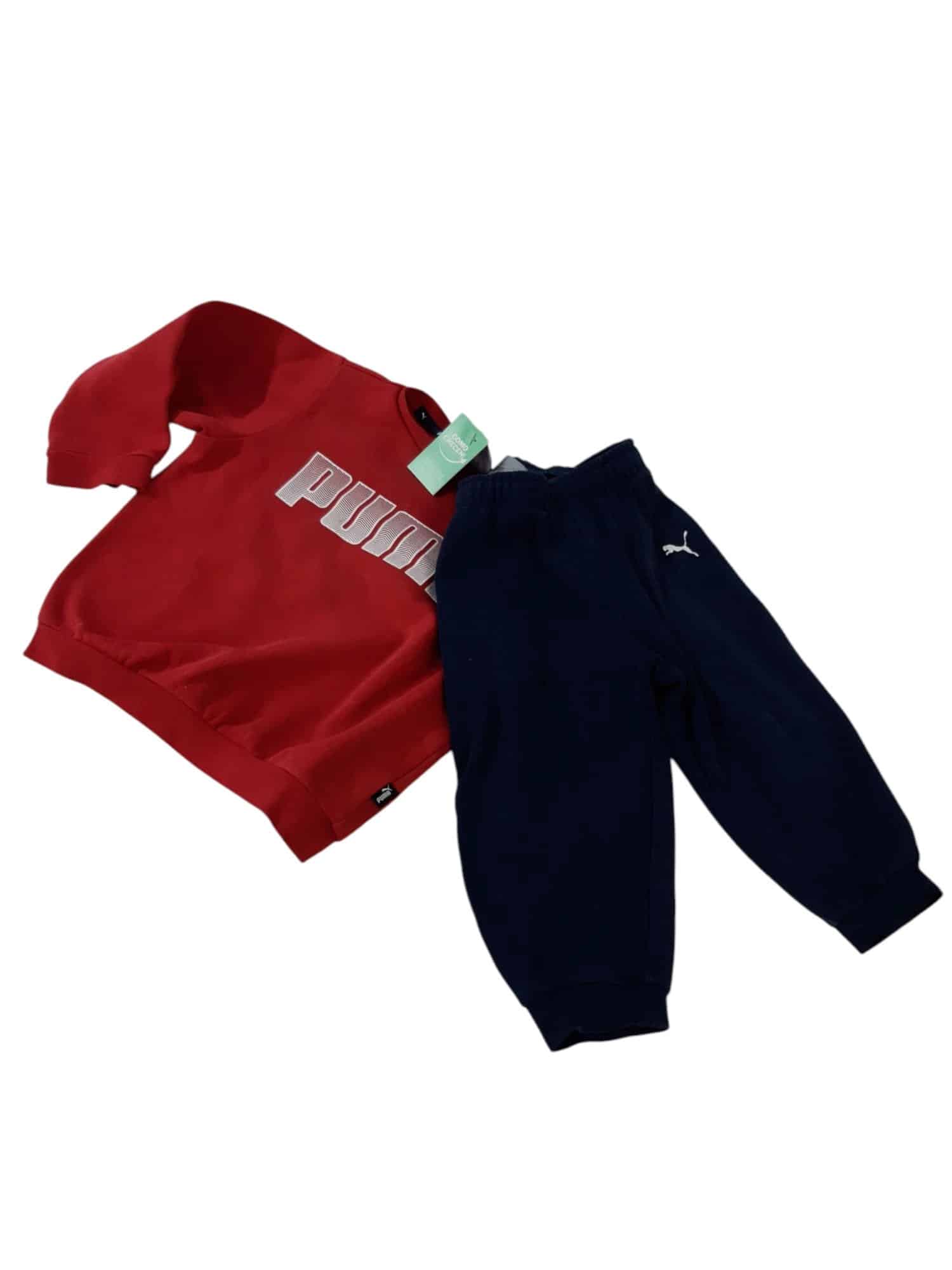 CONJ.BUZO ROJO PANTALON DEP AZUL PUMA T9/12M GT