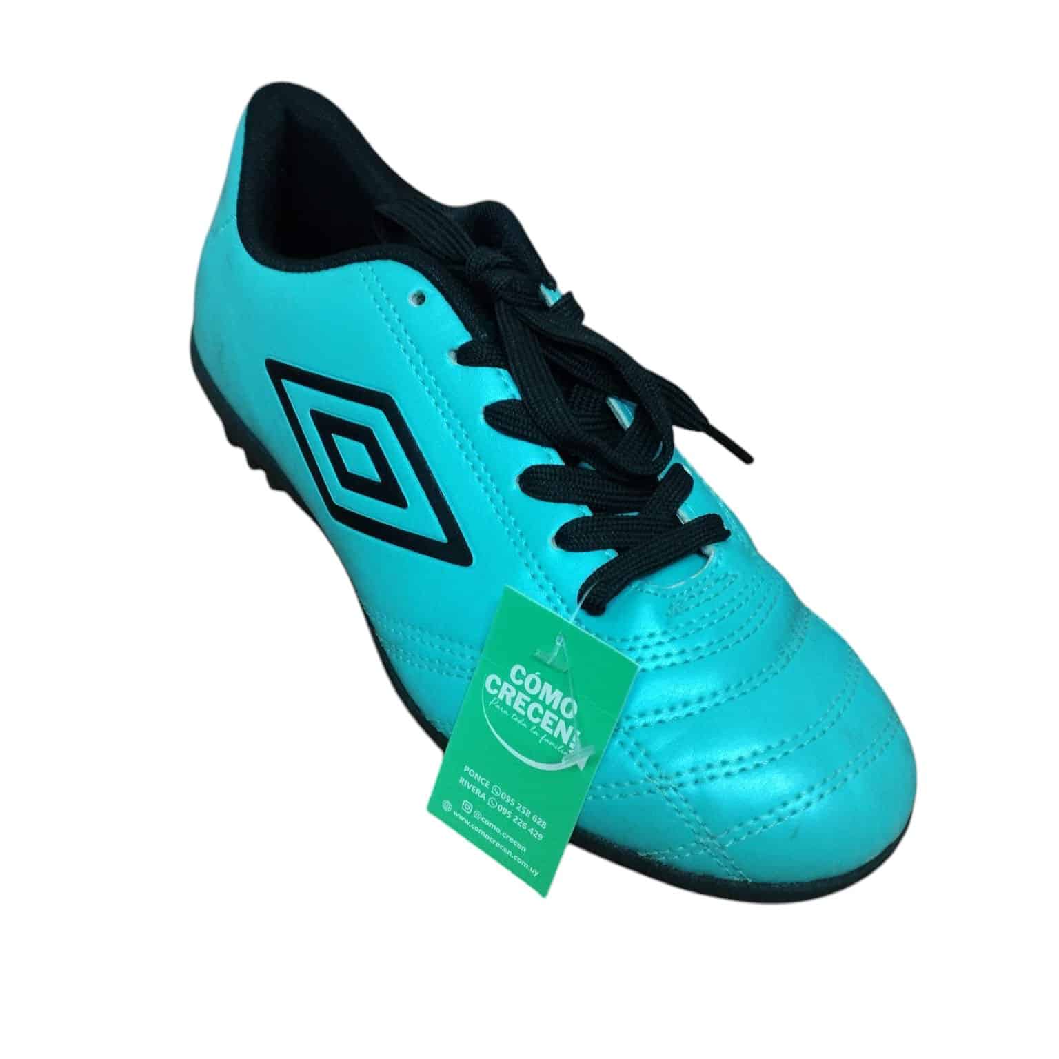 CHAMPIONES FUTBOL SIN TAPONES CELESTE NEGRO UMBRO T 37 MCH