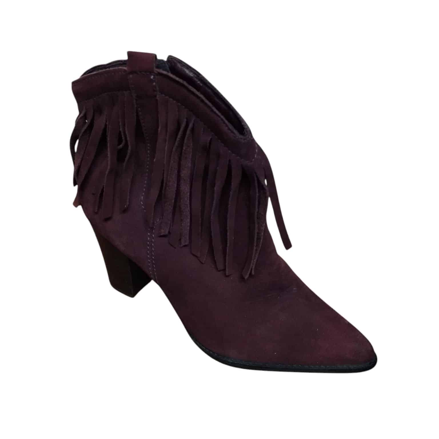 BOTA CORTA TEJANA GAMUZA BORDO FLECOS DIVALESI T 37