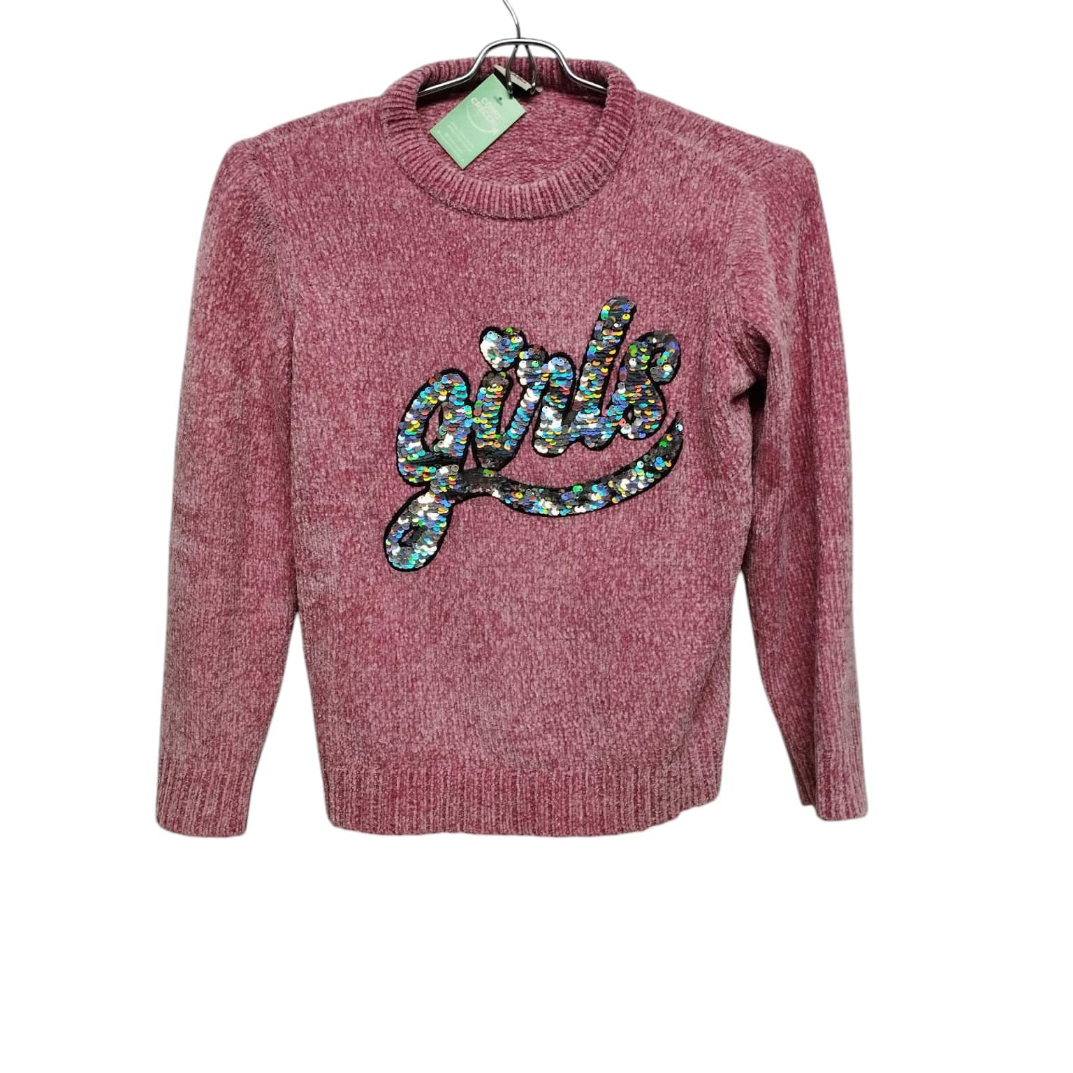 BUZO PELUDITO ROSADO LENTEJUELAS GIRLS FUZARKA T 9-10