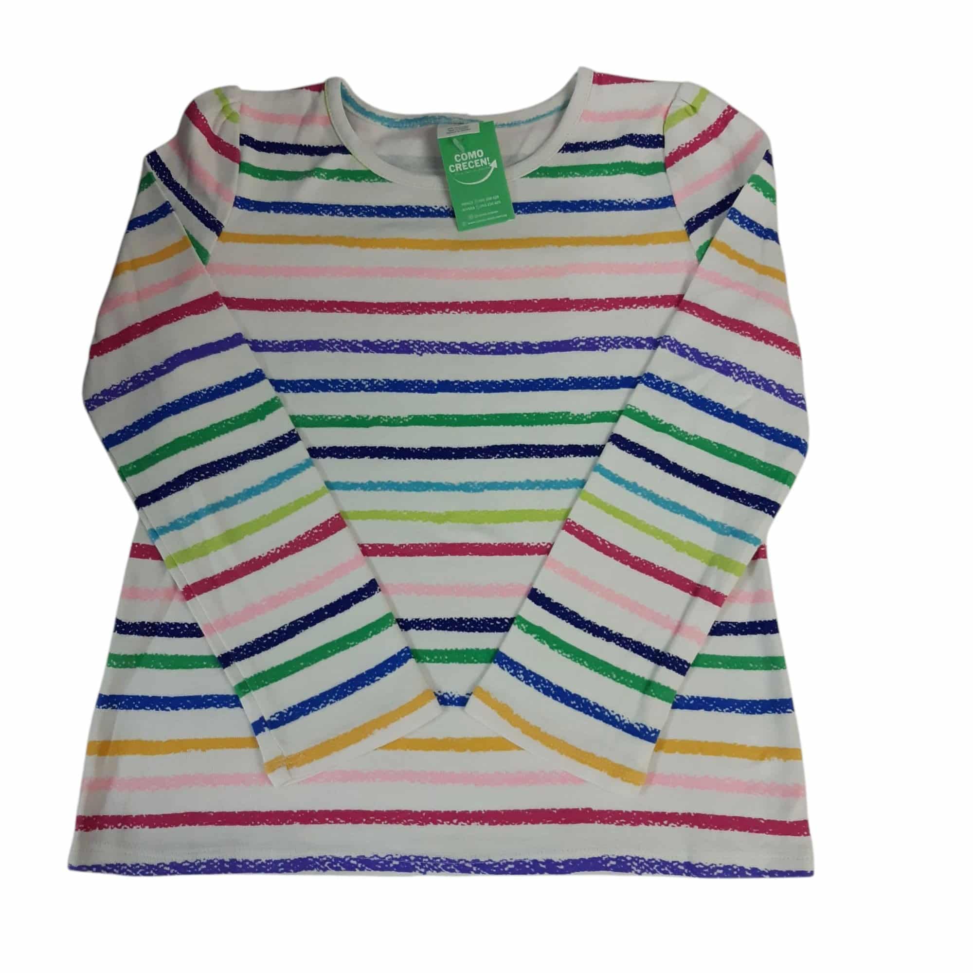 REMERA BLANCA RAY COLORES GYMBOREE T10