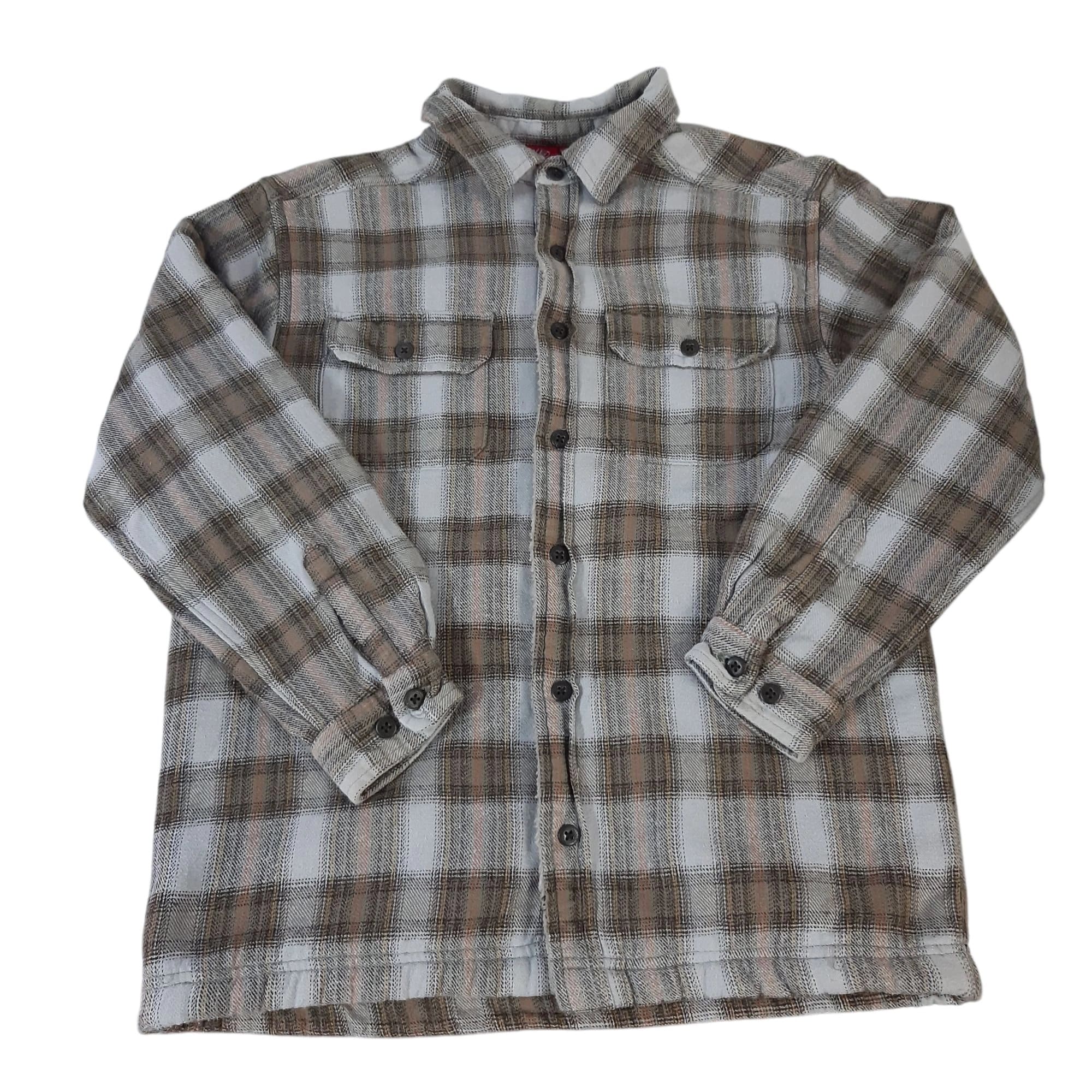 SOBRECAMISA VILLELA CUADRILLE GRIS NARANJA FORRADA CORDERITO TL/12 FRI
