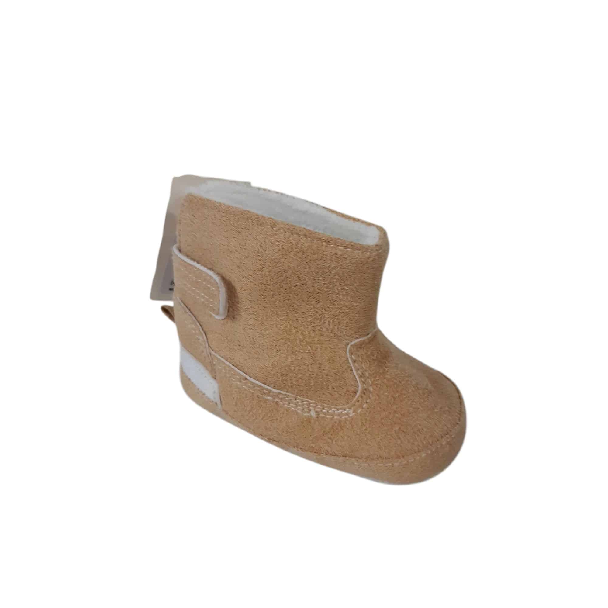 BOTA BEBE BEIGE FORRADA NO CAMINANTE T BEBE