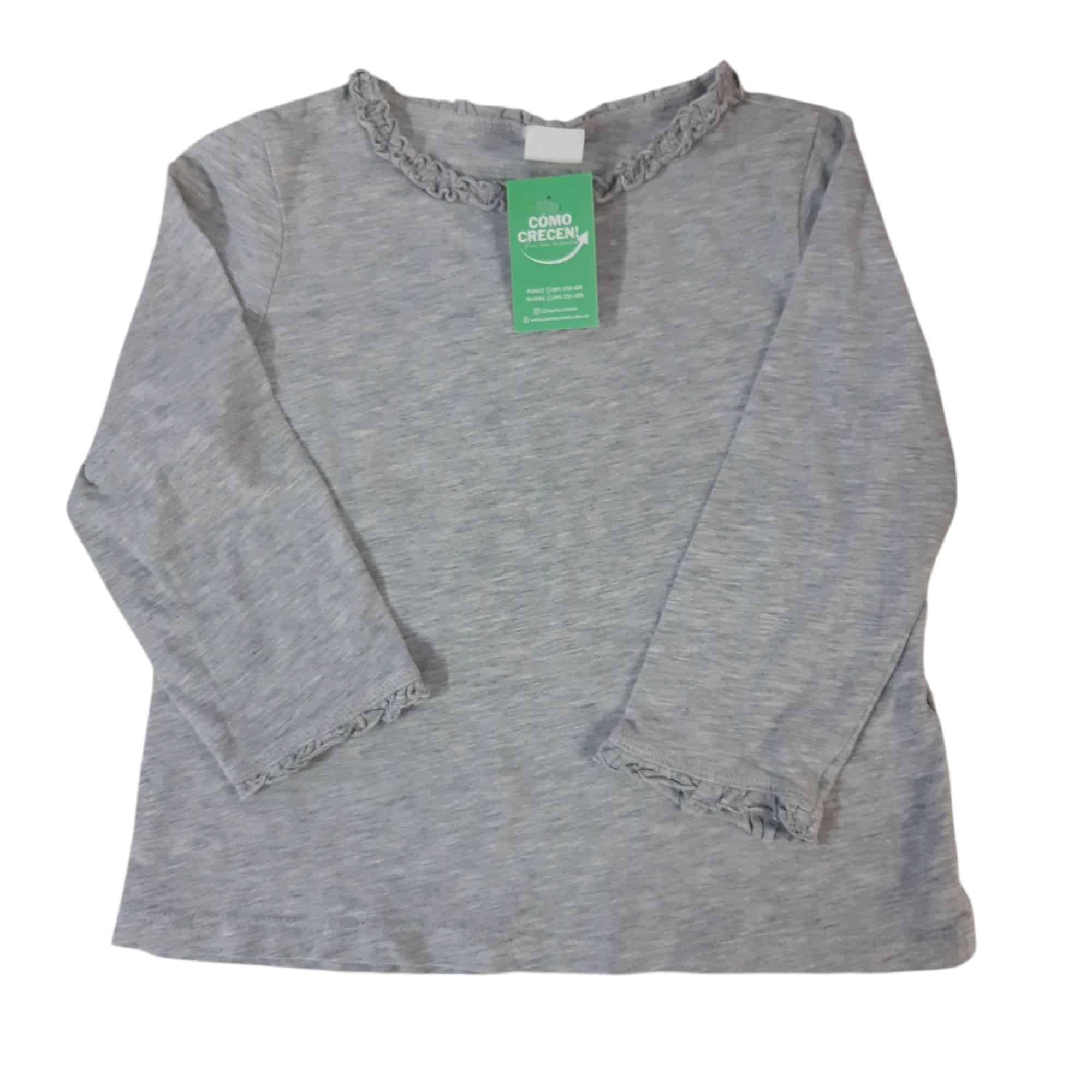 REMERA GRIS LISA H&M T1/2