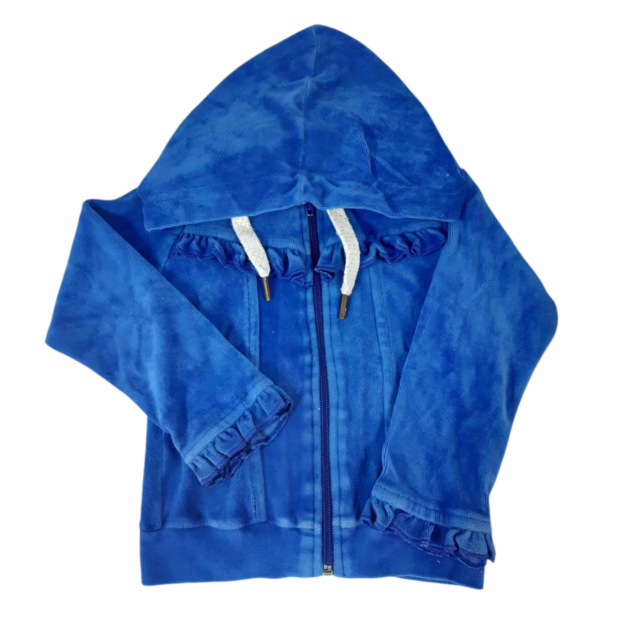 CAMPERA PIEL DURAZNO AZUL VOLADITO ZUPPA T2