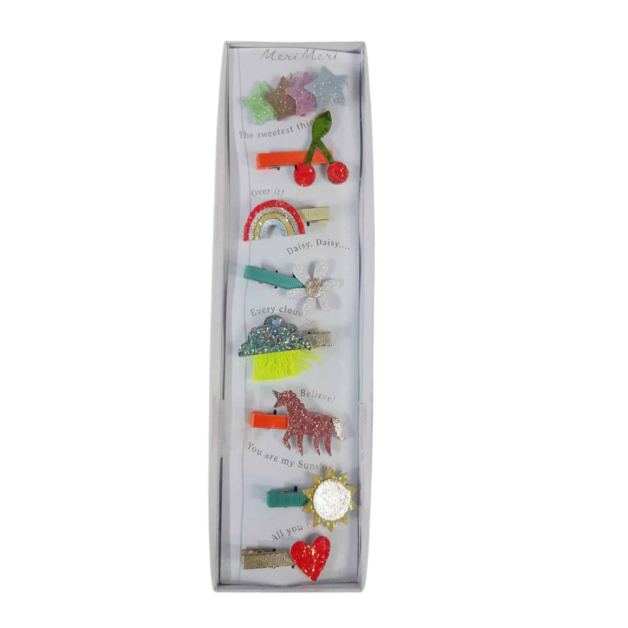 BROCHES CON APLIQUE PARA EL PELO X8