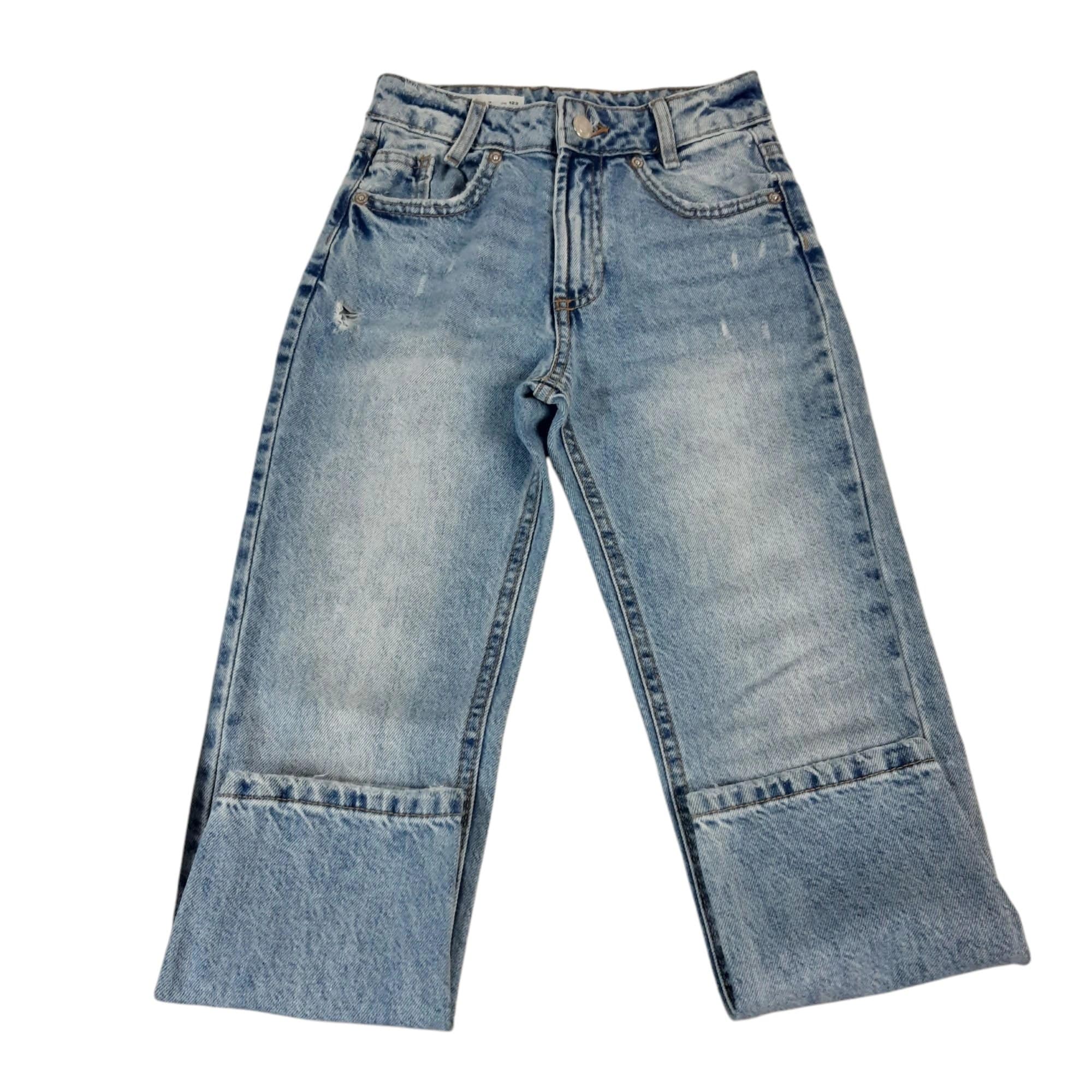 JEAN CLASICO MOM CLARITO ZARA T7 TIPÓ ROTO