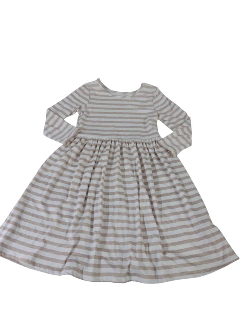 VESTIDO ALG RAY BEIGE BLANCO PAPPOLINO T6 NUEVO (GUAPA)