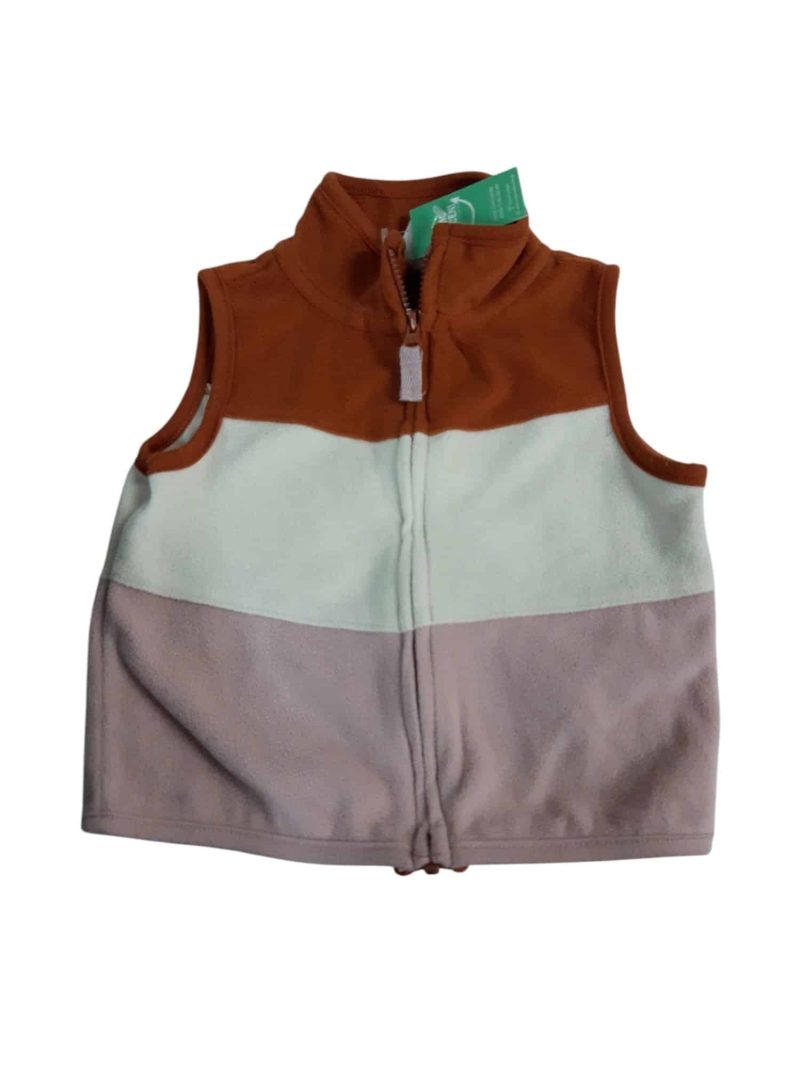 CHALECO POLAR MARRON BEIGE ROSA CARTERS T12M FR