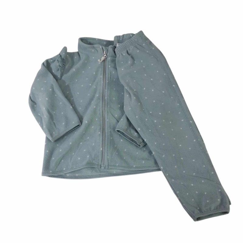 CONJ CAMPERA Y PANT POLAR VERDE LUNARES BCOS H&M T12/18M