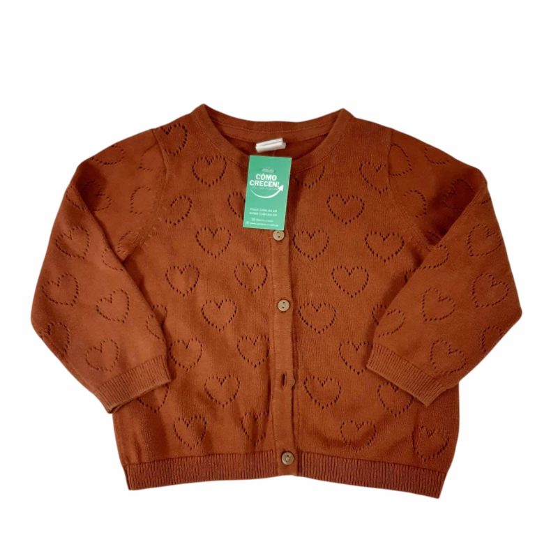 SACO HILO NARANJA CORAZONES H&M T6/9M