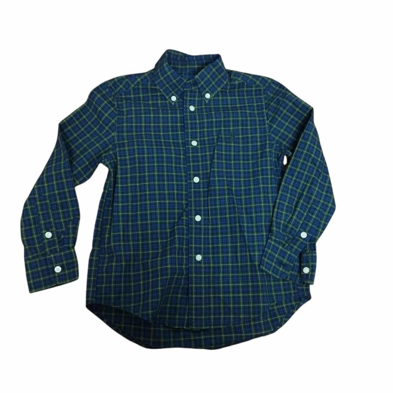 CAMISA CUADROS AZUL VERDE AMARILLO RALPH LAUREN T 4