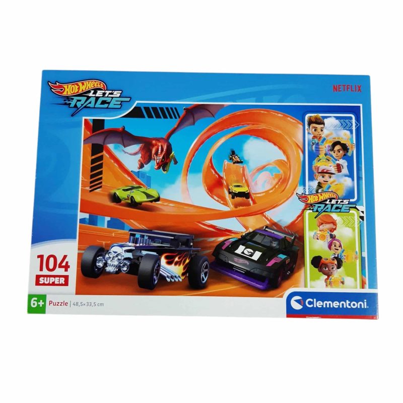PUZZLE HOTWHEELS LETS RACE CLEMENTONI 104PZ