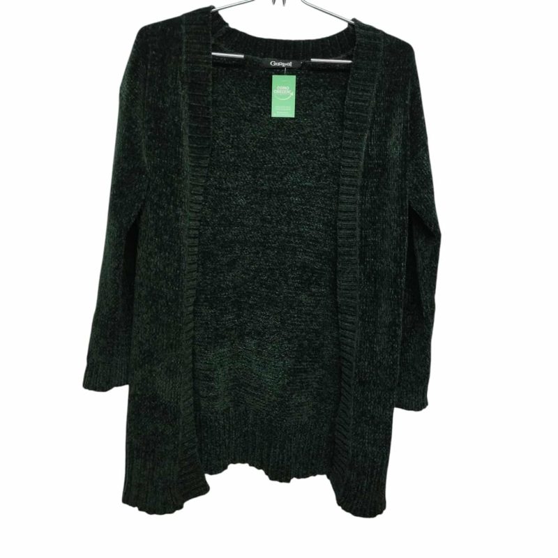 SACO PELUDITO VERDE SIN BOTONES GUAPA T M