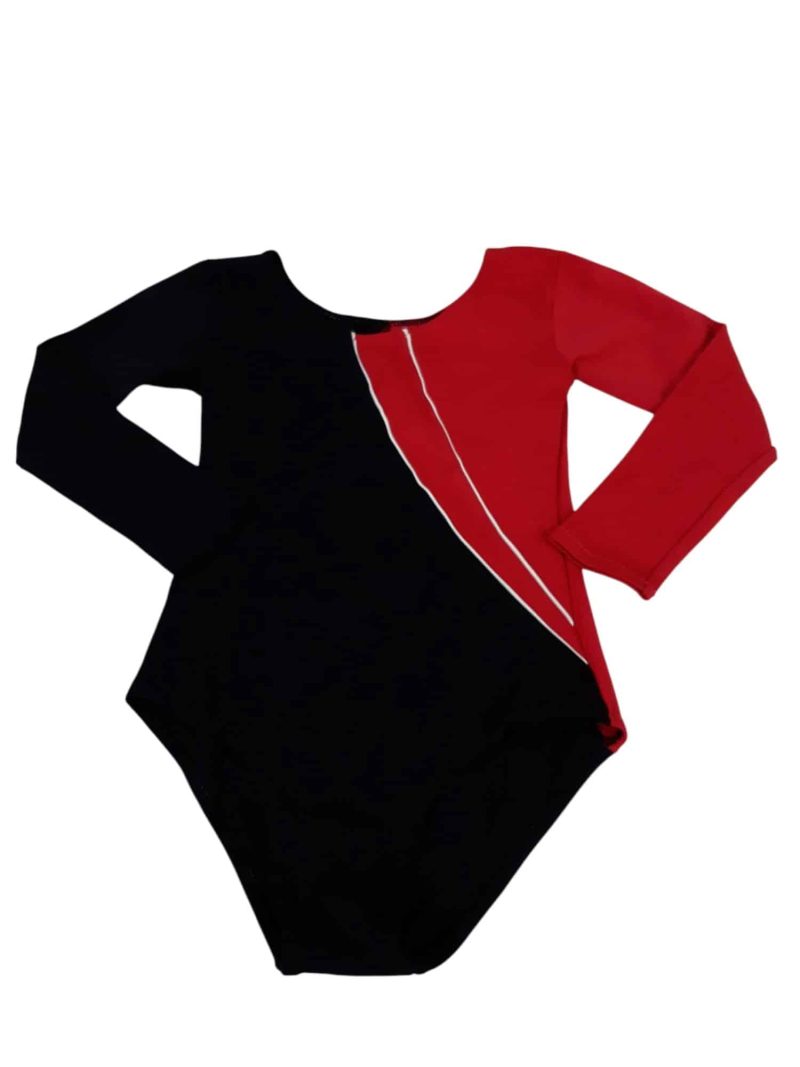 MALLA PARA GIMNASIA AEROBICA NEGRA Y ROJA FESTTA T14