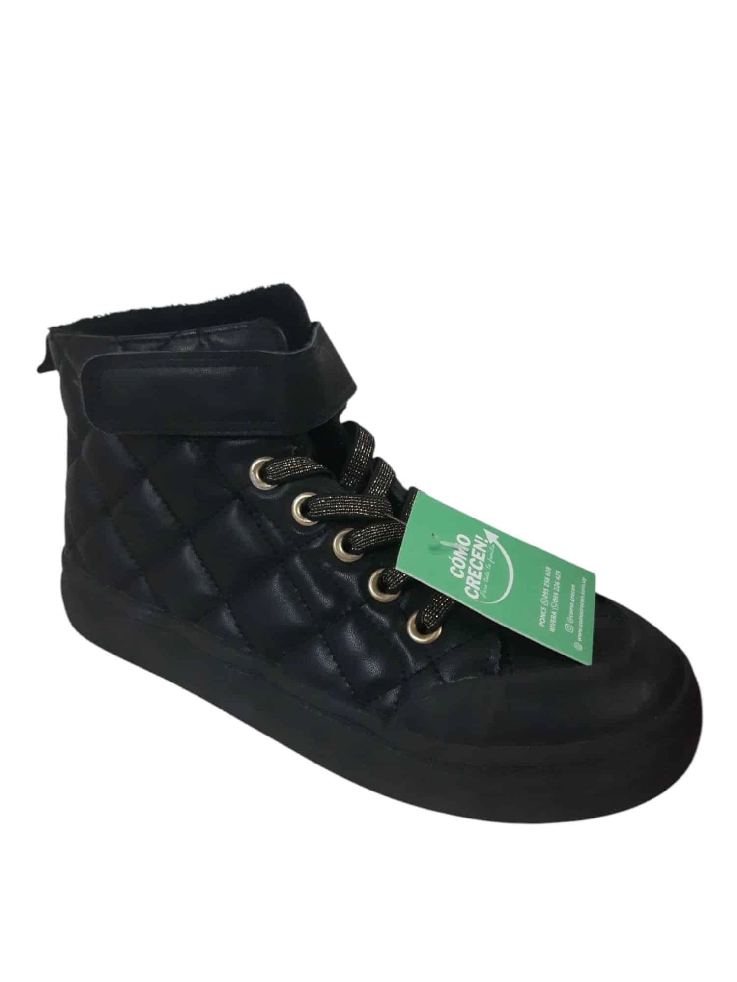CHAMPION BOTITA NEGRO DORADO VELCRO T32 AP