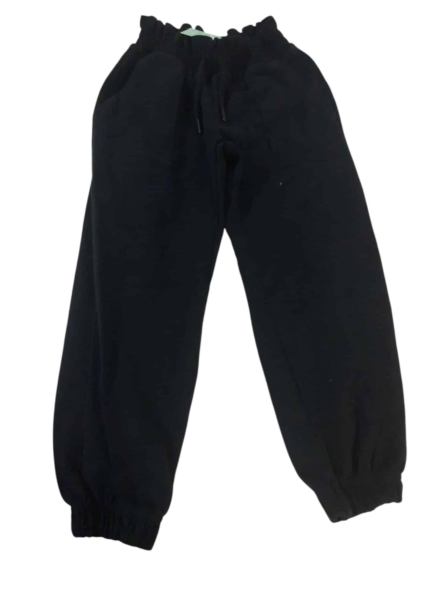 PANTALON DEP NEGRO FRUNCE PIOLAS ZARA T8