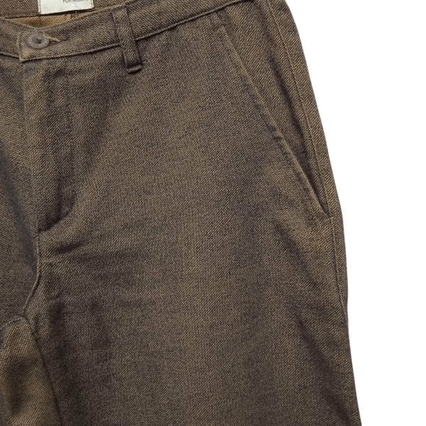 PANTALON RIDE LEG JASPEADO MARRON BEIGE TRUHAN T 38 - Imagen 2