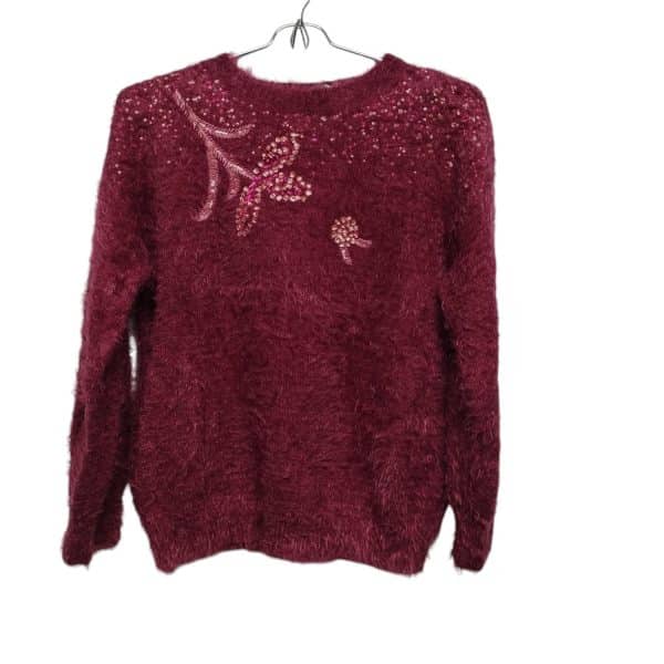BUZO,PELUDITO BORDO LENTEJUELAS FANCY COLLECTION ZARA T 10