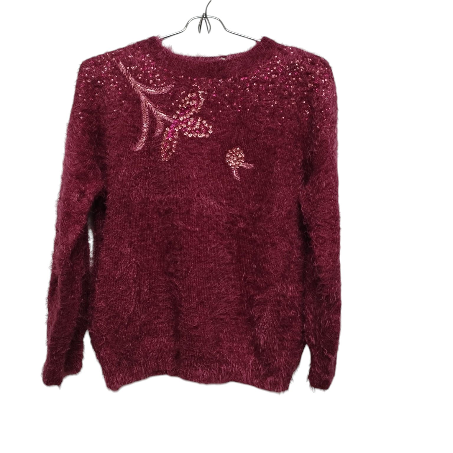 BUZO,PELUDITO BORDO LENTEJUELAS FANCY COLLECTION ZARA T 10