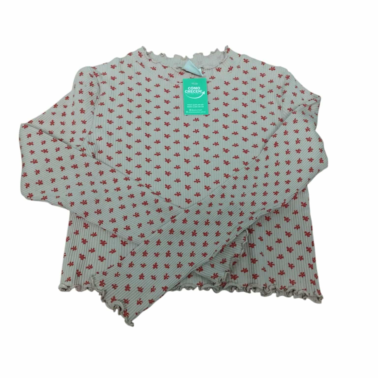 REMERA MORLEY NARANJA FLORCITAS ROJAS ZARA T 10